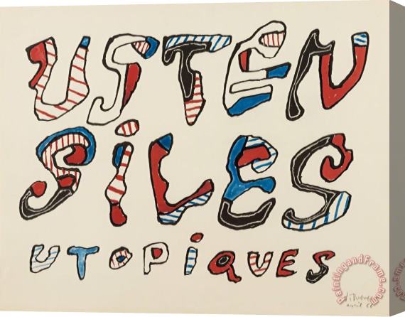 Jean Dubuffet Ustensiles Utopiques, 1966 Stretched Canvas Painting / Canvas Art