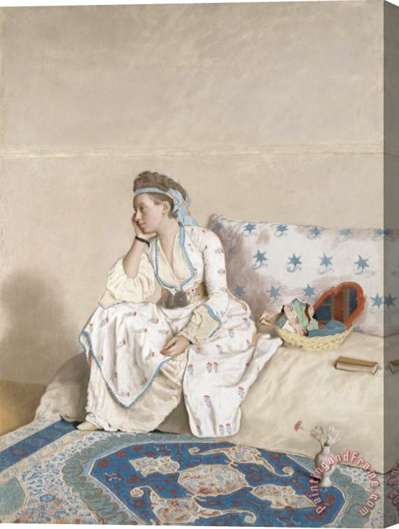 Jean-Etienne Liotard Portret Van Marie Fargues, Echtgenote Van De Kunstenaar, in Turks Kostuum Stretched Canvas Painting / Canvas Art
