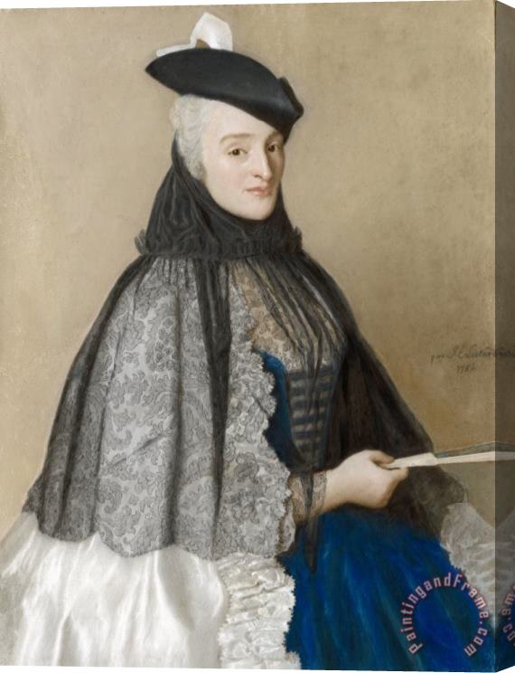 Jean-Etienne Liotard Portret Van Mme Boere Stretched Canvas Painting / Canvas Art