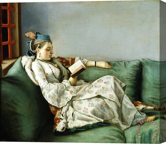 Jean-Etienne Liotard Ritratto Di Maria Adelaide Di Francia Vestita Alla Turca Stretched Canvas Print / Canvas Art
