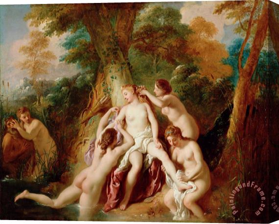 Jean-Franco de Troy Diana And Her Nymphs Bathing Stretched Canvas Painting / Canvas Art