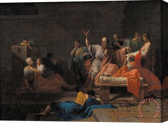 Jean Francois Pierre Peyron The Death of Socrates Stretched Canvas Painting / Canvas Art