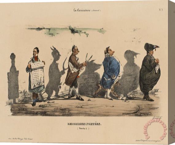 Jean Ignace Isidore Gerard  La Caricature; Les Ombres Portees, No. 5 Stretched Canvas Print / Canvas Art