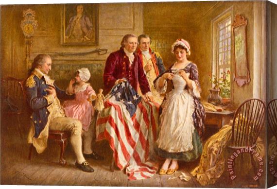 Jean Leon Gerome Ferris Betsy Ross 1777 Stretched Canvas Print / Canvas Art
