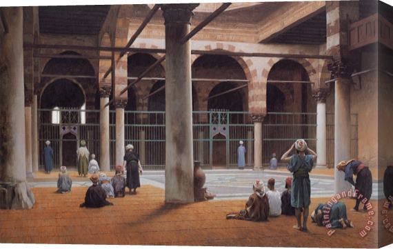 Jean Leon Gerome Interior of a Mosque Stretched Canvas Painting / Canvas Art