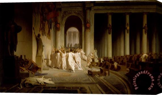 Jean Leon Gerome The Death of Caesar Stretched Canvas Print / Canvas Art