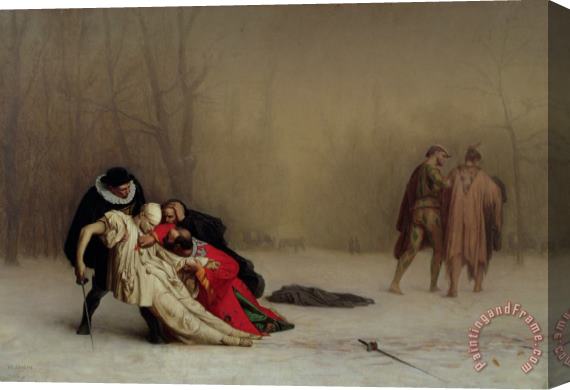 Jean Leon Gerome The Duel after the Masquerade Stretched Canvas Print / Canvas Art