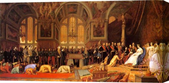Jean Leon Gerome The Reception of The Siamese Ambassadors at Fontainebleau Stretched Canvas Painting / Canvas Art