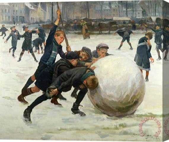 Jean Mayne The Giant Snowball Stretched Canvas Painting / Canvas Art