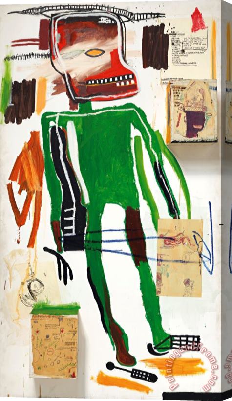 Jean-michel Basquiat Because It Hurts The Lungs, 1986 Stretched Canvas Painting / Canvas Art