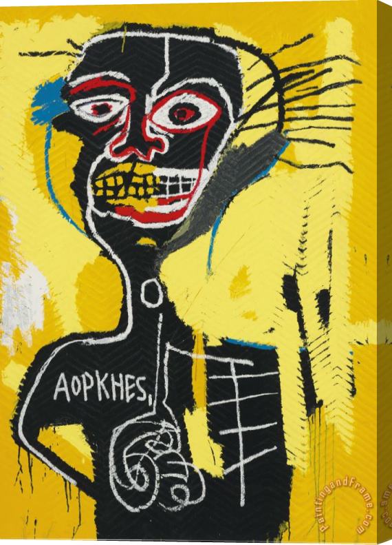 Jean-michel Basquiat Cabeza Stretched Canvas Print / Canvas Art
