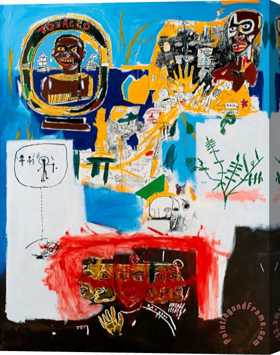 Jean-michel Basquiat Campaign Stretched Canvas Painting / Canvas Art ...