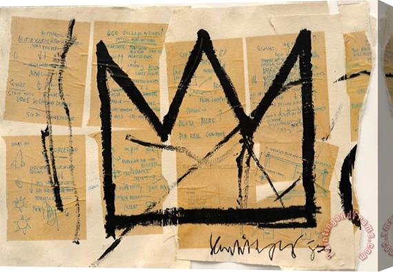 Jean-michel Basquiat Crown Stretched Canvas Print / Canvas Art