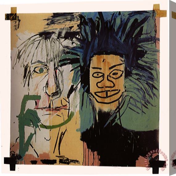 Jean-michel Basquiat Dos Cabezas Stretched Canvas Print / Canvas Art