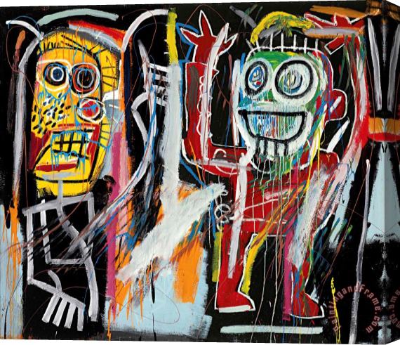 Jean-michel Basquiat Dustheads, 1982 Stretched Canvas Painting / Canvas Art