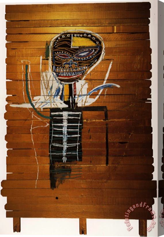 Jean-michel Basquiat Gold Griot Stretched Canvas Painting / Canvas Art