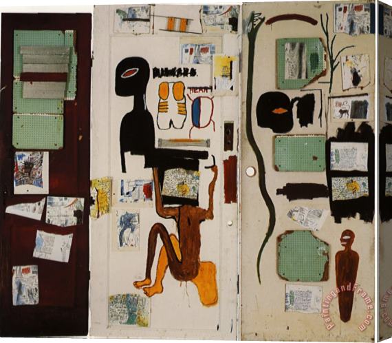 Jean-michel Basquiat J S Milagro Stretched Canvas Print / Canvas Art