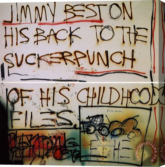 Jean-michel Basquiat Jimmy Best Stretched Canvas Painting / Canvas Art
