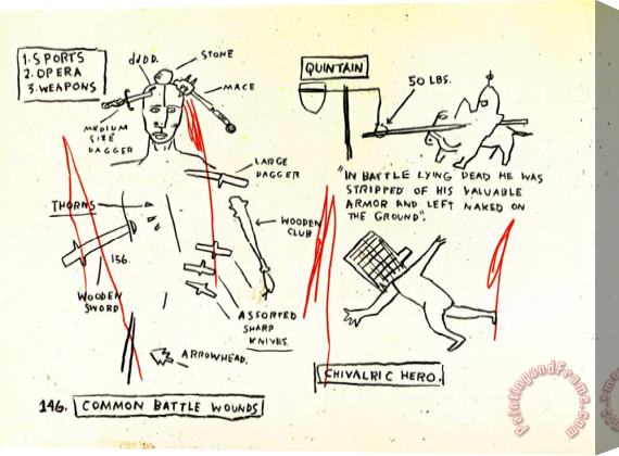Jean-michel Basquiat Mace Stretched Canvas Print / Canvas Art