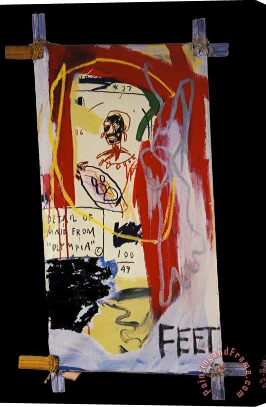 Jean-michel Basquiat Maid From Olympia Stretched Canvas Painting / Canvas Art
