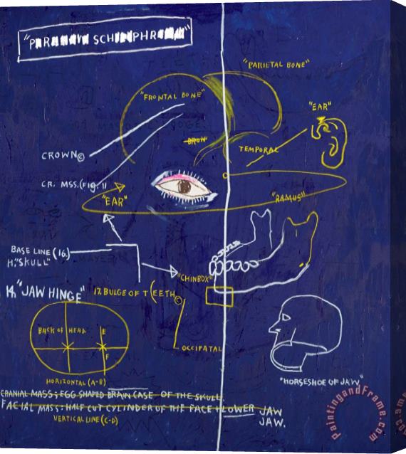 Jean-michel Basquiat Masonic Lodge Stretched Canvas Print / Canvas Art
