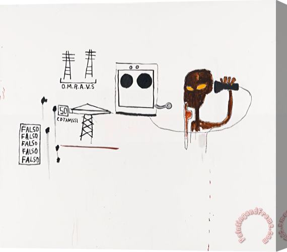 Jean-michel Basquiat O.m.r.a.v.s Stretched Canvas Print / Canvas Art