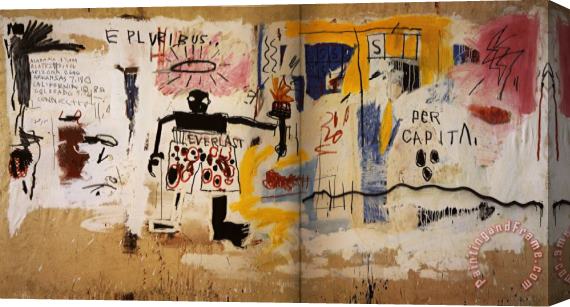 Jean-michel Basquiat Per Capita Stretched Canvas Print / Canvas Art