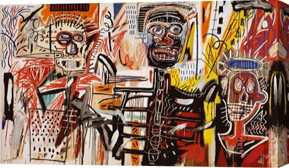 Jean-michel Basquiat Philistines Stretched Canvas Print / Canvas Art