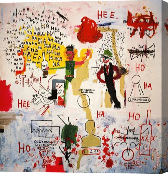Jean-michel Basquiat Riddle Me This Batman Stretched Canvas Print / Canvas Art
