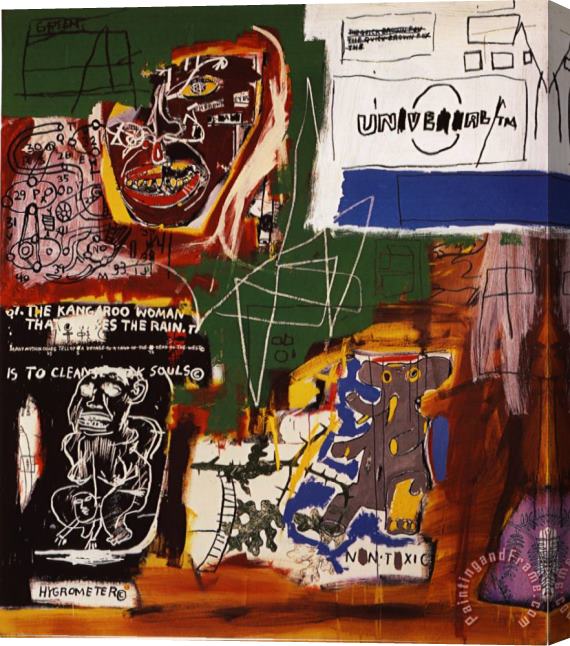 Jean-michel Basquiat Sienna Stretched Canvas Print / Canvas Art