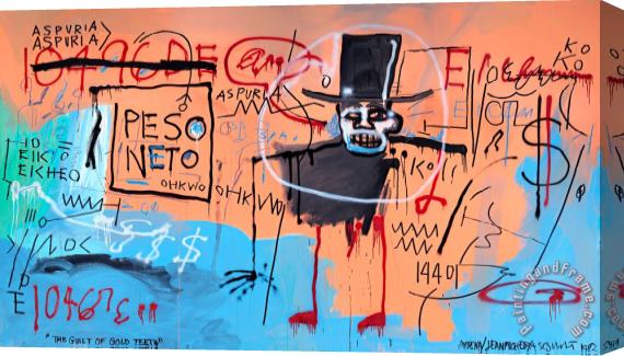 Jean-michel Basquiat The Guilt of Gold Teeth, 1982 Stretched Canvas Print / Canvas Art