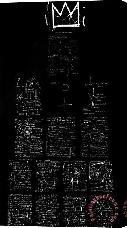 Jean-michel Basquiat Tuxedo Stretched Canvas Print / Canvas Art