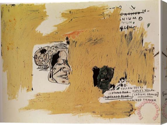 Jean-michel Basquiat Unbleached Titanium Stretched Canvas Print / Canvas Art