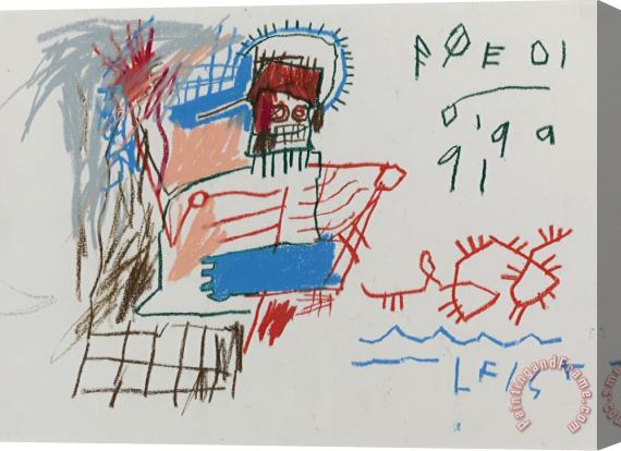 Jean-michel Basquiat Untitled (poedi) Stretched Canvas Print / Canvas Art