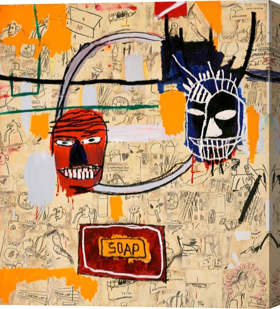Jean-michel Basquiat Untitled (soap), 1983 Stretched Canvas Print / Canvas Art
