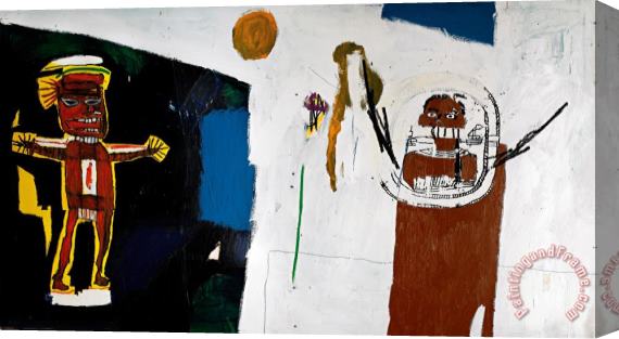 Jean-michel Basquiat Water Worshipper Stretched Canvas Print / Canvas Art