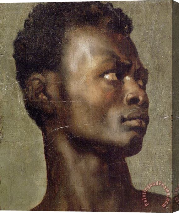 Jean Paul Flandrin The Head of an African Stretched Canvas Print / Canvas Art