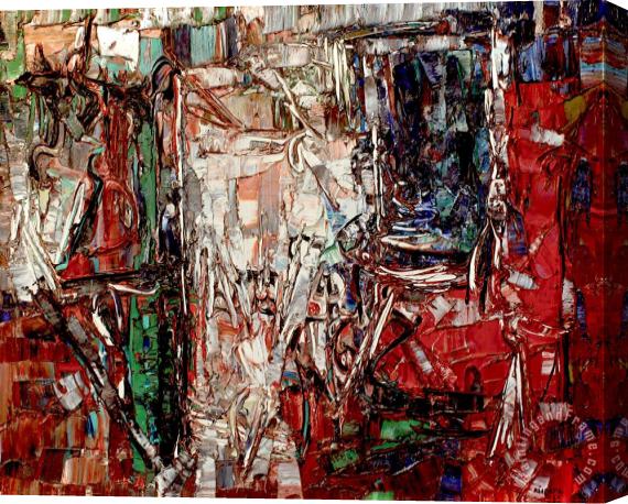 Jean-paul Riopelle Dark, 1962 Stretched Canvas Painting / Canvas Art