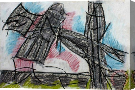 Jean-paul Riopelle Sans Titre #2, 1975 Stretched Canvas Painting / Canvas Art