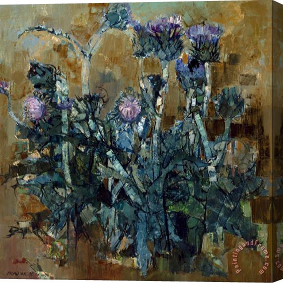 Jean Pradier Artichoke Flowers Stretched Canvas Print / Canvas Art