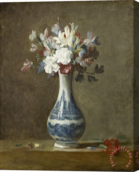 Jean-Simeon Chardin A Vase of Flowers Stretched Canvas Painting / Canvas Art