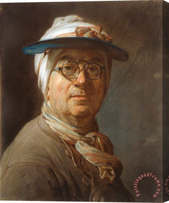 Jean-Simeon Chardin Self Portrait with a Visor Stretched Canvas Painting / Canvas Art