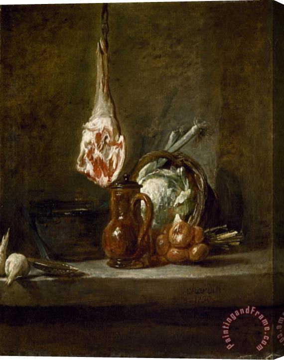 Jean-Simeon Chardin Still Life with Leg of Lamb Stretched Canvas Painting / Canvas Art