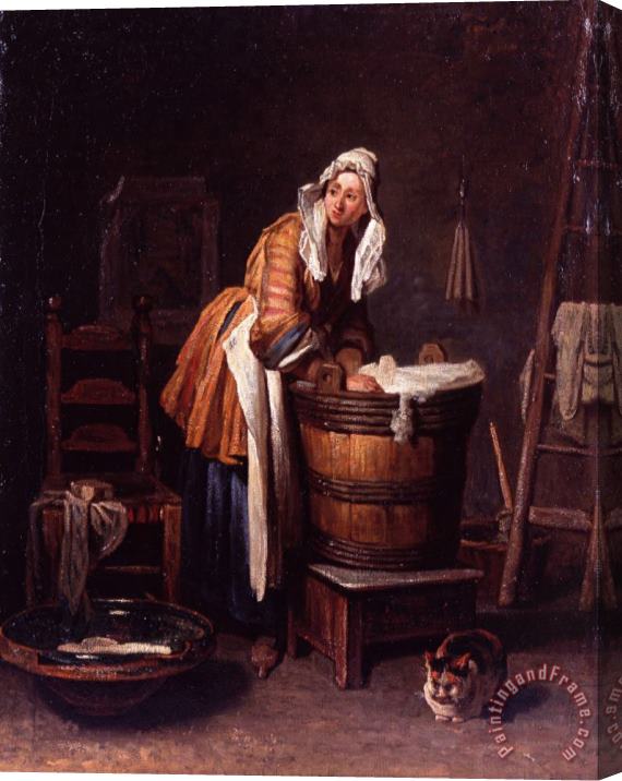 Jean-Simeon Chardin Washerwoman Stretched Canvas Painting / Canvas Art