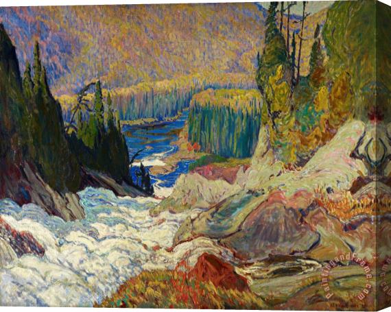 J.e.h. Macdonald Falls, Montreal River Stretched Canvas Print / Canvas Art