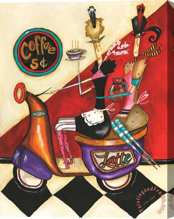 Jennifer Garant Coffee 5 Cents Stretched Canvas Print / Canvas Art
