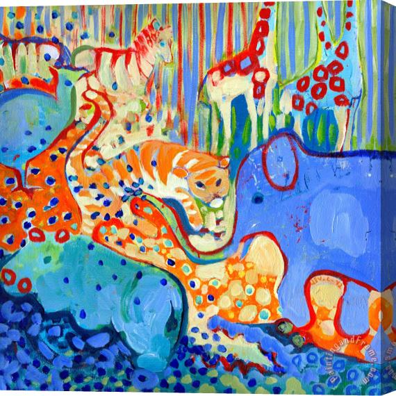 Jennifer Lommers And Elephant Enters the Room Stretched Canvas Painting / Canvas Art