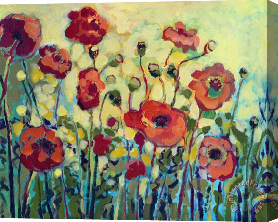 Jennifer Lommers Anitas Poppies Stretched Canvas Painting / Canvas Art