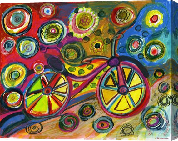 Jennifer Lommers Bicycle Dream No.2 Stretched Canvas Painting / Canvas Art