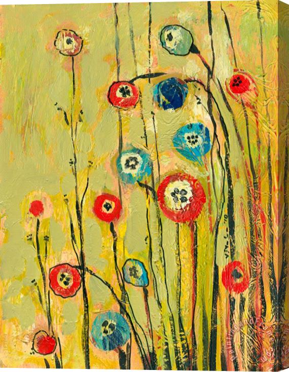 Jennifer Lommers Hidden Poppies Stretched Canvas Print / Canvas Art